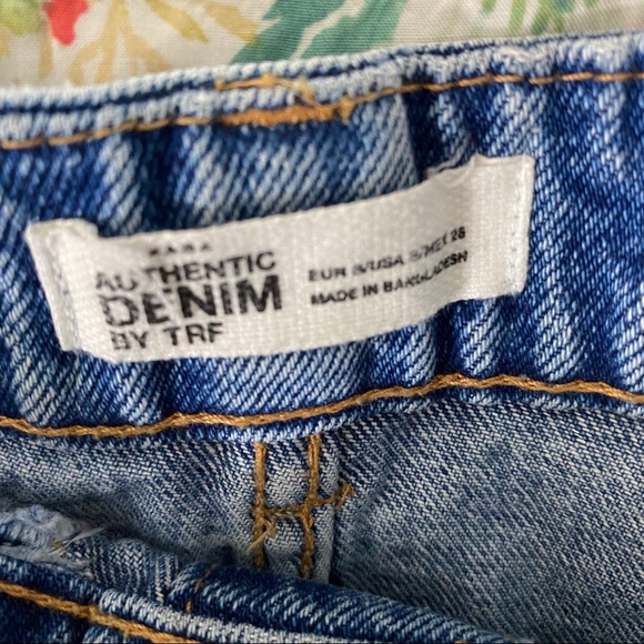 Zara TRAFALUC  Authentic denim SKIRT Mini metal Button down front frayed… - Picture 4 of 4